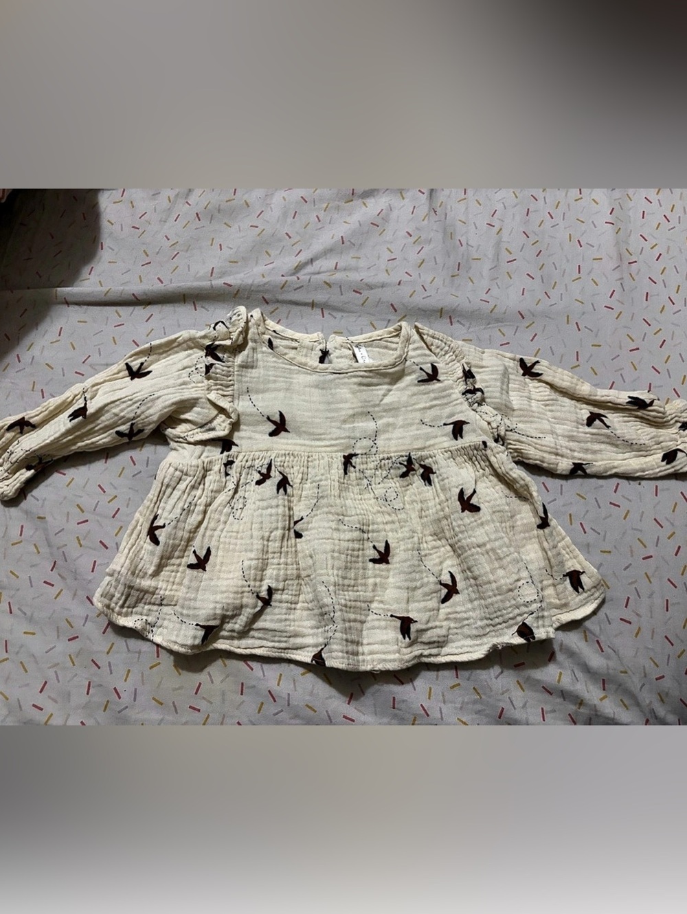 Rylee and Cru Bird Print Top 6-12M